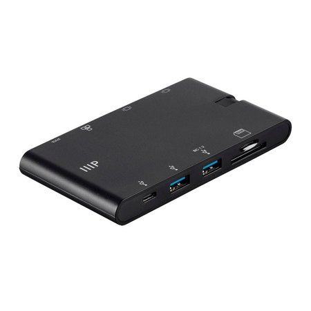 Monoprice Mobile Series USB-C to HDMI 4K@30Hz_ VGA_ 2-Port USB 3.0_ Gigabit RJ45 33572